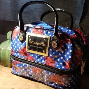 Betseyville Polka Dot and Bow Vinyl Makeup Bag